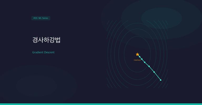 비용 함수의 바닥까지 걸어 내려가는 경사하강법