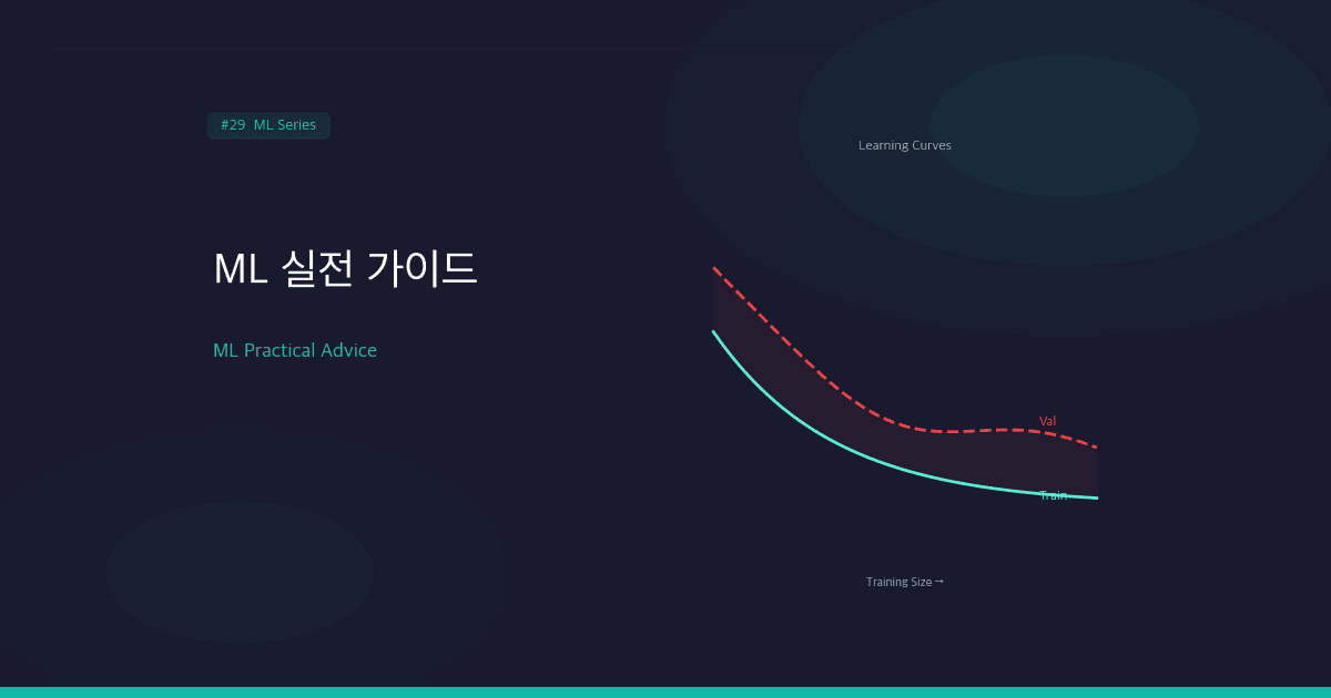 머신러닝 실전 가이드: 학습 곡선, 오차 분석, 다음 스텝 결정법